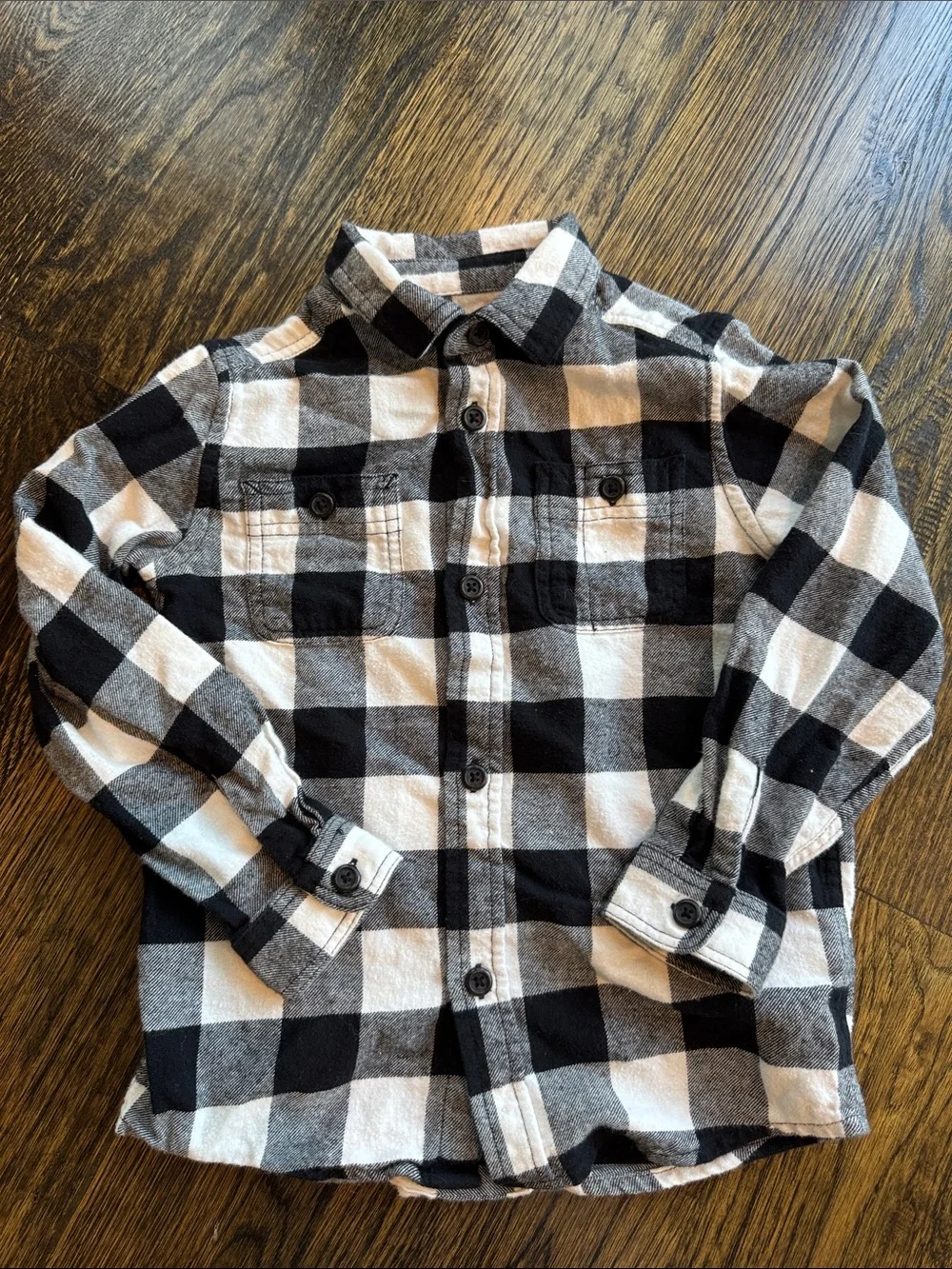 Flannel shirt and sweatpants